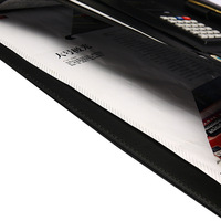 Carpeta de cuero Pu A4 con logotipo personalizado, carpeta organizadora de documentos, mango retráctil, carpeta ejecutiva con cremallera