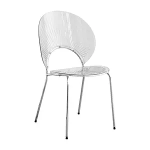 Современный Скандинавский дизайн мебель корпус спинки пластиковые металлические ножки итальянские обеденные акриловые прозрачные обеденные стулья