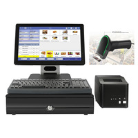 Offre Spéciale 15.6 pouces tout-en-un écran tactile caisse enregistreuse POS système 80mm imprimante thermique avec haute efficacité Point de vente Machine
