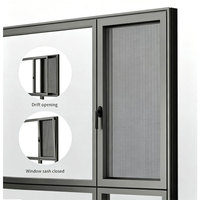 Ventanas Corredizas de Aluminio con Doble Acristalamiento Modernas, Certificadas por NFRC, con Rotura de Puente Térmico, para Proyectos Residenciales y Villas