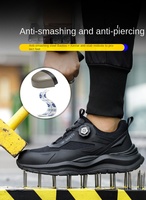 Chaussures de sécurité anti-écrasement, anti-perforation, résistantes à l'usure, à embout en acier, à tige basse en maille, pour hommes, pour la protection du travail transfrontalier