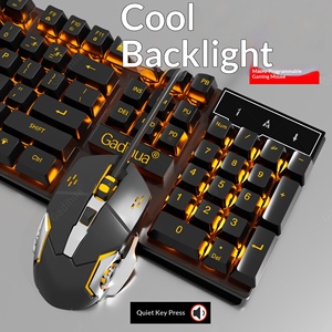 USB LED Wired Silent 104-Key Ergonomic Keyboard <b>Mouse</b> Combo Universal <b>for</b> PC Laptop Gaming Peripherals - Product Image 5