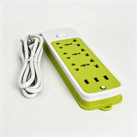 Stop Kontak Grosir Pabrik Anjehold 6 Outlet 3 USB Pengisi Daya Desktop Multi Plug Dapat Dipasang di Dinding untuk Kantor