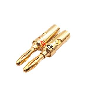 Fiche banane croisée en <span class=keywords><strong>cuivre</strong></span> plaqué or Fiche banane sans soudure Adaptateur de connecteur de câble de haut-parleur 4.5mm avec verrouillage à vis - Product Image 6