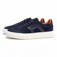 Baskets décontractées montantes en cuir de vachette personnalisées de haute qualité pour hommes, style rétro, respirantes, pour le printemps et l'automne