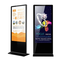 Piso de pie interior LCD Digital Signage Player Kiosco CMS Software Vertical Publicidad Vallas publicitarias para Centro Comercial