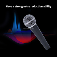 3-Pack S58 Professional XLR Dynamic Vocal Microphone Set avec étui de transport en plastique Kit de micro cardioïde pour Live Performance Studio