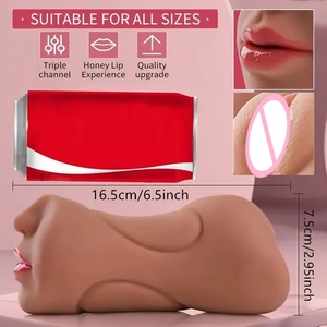 Masturbatore Maschile Realistico 3D con Texture Beige <span class=keywords><strong>Chiaro</strong></span>, Prodotto per Adulti, Giocattolo Sessuale Vaginale Portatile 18+ - Product Image 6