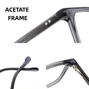Monturas de Gafas Ópticas de Acetato con Protección Anti-Luz Azul, Gafas de Lujo para Hombre, Bloqueador de Luz Azul, Venta al Por Mayor OEM de Alta Gama - Product Image 4