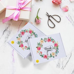 Boîtes d'expédition 12x9x2, lot de <span class=keywords><strong>25</strong></span>, en carton ondulé blanc, avec autocollants smiley, pour l'emballage des petites entreprises - Product Image 5
