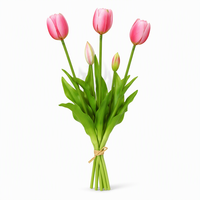 5 Tangkai Bunga Tulip Silikon Lembut, Buket Bunga Tulip Silikon Buatan, Batang Bunga Tulip Silikon 40cm, Dekorasi Pernikahan, Dekorasi Rumah, Rangkaian Bunga untuk Acara