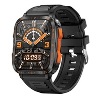 Reloj Inteligente KT79 con Pantalla Táctil HD IPS de 1.96 Pulgadas, Resistente al Agua hasta 30 Metros, Luz UV de 7-15 Días, 79 Alarmas, Brújula, Reloj Deportivo para Android con Correa de Goma