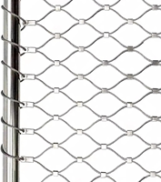 SUS 304 316 fil d'acier inoxydable 316L virole Flexible corde maille garde-corps extérieur Protection Cages à oiseaux volière/Zoo Net