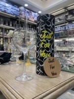 Verre à vin de retraite en cristal sans plomb de luxe personnalisé en gros, avec boîte cadeau, capacité 170/185/200 ml, design moderne fait main pour