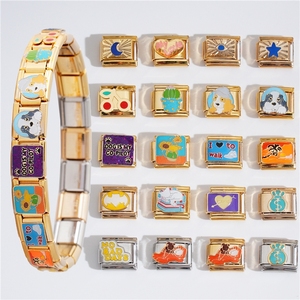 Charm in Acciaio Inossidabile Impermeabile e Antiossidante di Tendenza per Creazione Gioielli Fai da Te, Bracciale Charm Italiano di <span class=keywords><strong>Alta</strong></span> Qualità - Product Image 1
