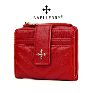 Portefeuille pour femme Baellerry rouge multifonctionnel avec fermeture éclair, porte-monnaie avec emplacements pour cartes et compartiment pour billets pour un usage quotidien - Product Image 5