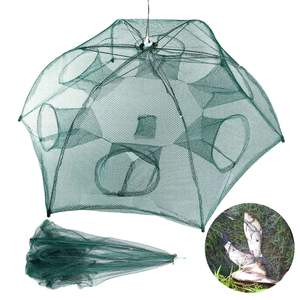 Nouveau Piège de Pêche Pliable Portable DB à 6 Côtés en Tissu Nylon à Nœud Unique pour Crevettes, Poissons, Crabes, Écrevisses – Nasse à Filet - Product Image 4