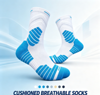 Chaussettes de sport en coton peigné, rembourrées, absorbant les chocs, respirantes, pour la randonnée en plein air, chaussettes athlétiques