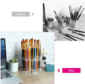 Trong Suốt Chủ Bút Acrylic Hiển Thị Đứng Sơn Bàn Chải Lưu Trữ Giá - Product Image 5