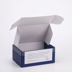 Cajas de Envío Ecológicas Personalizadas OEM, Biodegradables, Color Azul Marino, para Libros y Regalos, con Logotipo - Product Image 1