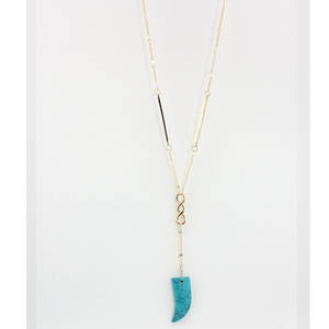 Gemma naturale-pietra quarzo rosa turchese agata rossa giada <span class=keywords><strong>corno</strong></span> <span class=keywords><strong>collana</strong></span> pendente <span class=keywords><strong>con</strong></span> catena in oro - Product Image 3