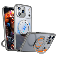 Étui de support en métal Mag rotatif à 360 degrés pour iPhone 17 Pro Max antichoc avec anneau de caméra en métal et clés