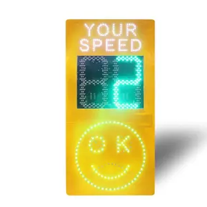 야외 고속도로 교통 표지판 휴대용 태양 속도 제한 표지판 LED 디지털 가변 레이더 속도 표지판