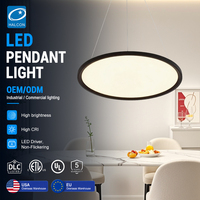 Vente en gros de luminaires suspendus LED pour plafond, blanc chaud, télécommandés, pour bureau, salle d'étude, salle à manger, bar, hôtel, 25w 36w 50w 60w 70w 80w