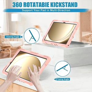 เคสกันกระแทกสำหรับ Samsung Galaxy Tab A9+ A11+ ขนาด 11 นิ้ว, ฝาปิดแบบหมุนได้ 360 องศา พร้อมสายคล้องมือ - Product Image 2