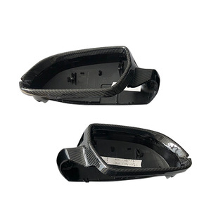 Cubiertas de espejo lateral de fibra de carbono, cubierta de espejo retrovisor con <span class=keywords><strong>ALC</strong></span> para Audi B8.5 A4L A5 S4 RS4 RS5 - Product Image 3