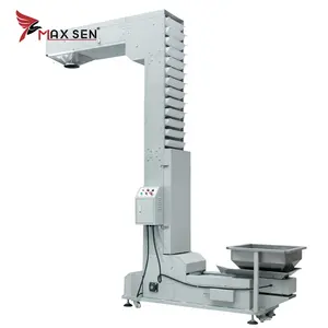 2024 Factory SS304 Elevator Inclined Conveyor For Pet Food Transportation Z Shape Vertical Bucket Conveyor