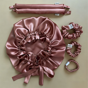 <span class=keywords><strong>Gorro</strong></span> de <span class=keywords><strong>Dormir</strong></span> de Seda de Morera 100% Personalizado <span class=keywords><strong>para</strong></span> Mujer, Turbante <span class=keywords><strong>para</strong></span> el Cabello con Coleteros, Sin Calor, Sin Frizz - Product Image 2