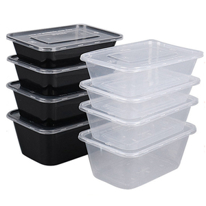PP disposable plastic container microwave freezer lunch box stackable food storage container with lock lid