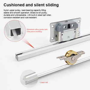 Phụ kiện hiển thị phòng ngủ ẩn với đường ray linh hoạt bánh xe cơ chế tủ quần áo trượt tích hợp phần cứng Tủ di động - Product Image 5