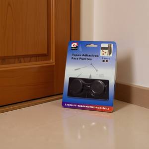 Topes Adhesivos Para Puertas 12Pcs Negro MNJ Ref 05612 - Product Image 2