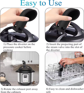 Dispositivo di Scarico Vapore in Silicone da 6 QT per Pentole e Armadietti da Cucina, Protezione con Rotazione a 360° - Product Image 2