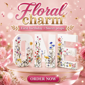 Letrero de Madera con Flores Silvestres para Primer <span class=keywords><strong>Cumpleaños</strong></span>, Accesorio para <span class=keywords><strong>Fotos</strong></span> de Baby Shower, Decoración para Primer <span class=keywords><strong>Cumpleaños</strong></span>, Centro de Mesa para <span class=keywords><strong>Pastel</strong></span> - Product Image 6
