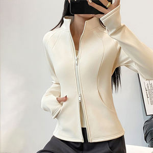 Nouvelle <span class=keywords><strong>Veste</strong></span> de Yoga d'<span class=keywords><strong>Hiver</strong></span> Chaude en Polaire, Respirante, Ajustée, avec Fermeture Éclair, pour Sport, Course à Pied, Fitness, pour <span class=keywords><strong>Femme</strong></span> - Product Image 1