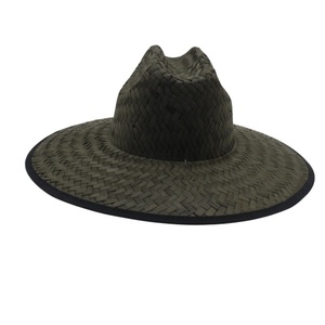 Chapeaux de paille de sauveteur personnalisés de haute qualité avec logo, protection solaire, pour l'extérieur, la plage, style western, pour hommes et femmes - Product Image 3