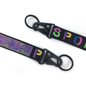 <b>Custom</b>-printed Premium Hand Wrist Short Nylon Ribbon Strap Lanyard <b>Key</b> Holder - Product Image 2