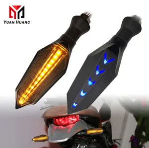 Bon prix lumière stroboscopique LED moto universelle ambre moteur eau qui coule clignotant lampe moto lumière clignotante feu arrière