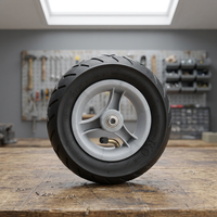 Roues pneumatiques robustes Caldwell à changement rapide 4 plis avec chambre à air en caoutchouc butyle, roulements à billes de précision scellés, jante en acier/plastique