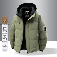 Veste matelassée épaisse en coton à capuche pour homme Peel, nouvelle collection hiver 2026, style professionnel, coupe-vent, chaude et décontractée