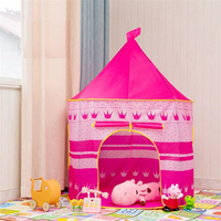 Maison de jeux pour filles, château de jeu princesse rose, tente