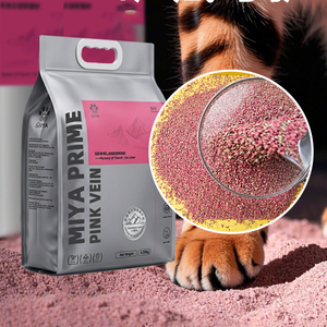 Litière pour chat en bentonite rose, agglomération rapide, faible poussière, contrôle des odeurs, haute absorption, forte agglomération, vente en gros OEM - Product Image 1
