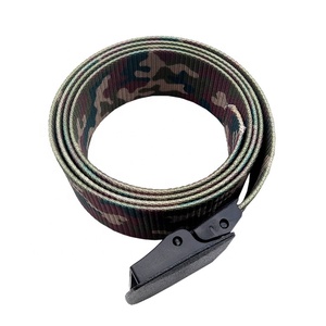 热销绿色3.8厘米可调男士尼龙腰带 - Product Image 3