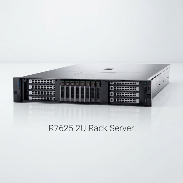 2U Server R7625 (8*3.5 Inches) 9454 32G*4 4T*8 H755 1100W AMD EPYC R7625 2U Rack Server