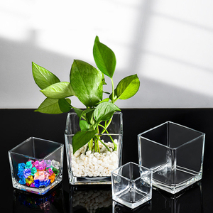 Vase à <span class=keywords><strong>bougie</strong></span> vide en verre transparent, récipient carré <span class=keywords><strong>pour</strong></span> la <span class=keywords><strong>fabrication</strong></span> de bougies 150ml 300ml 500ml 1000ml - Product Image 2