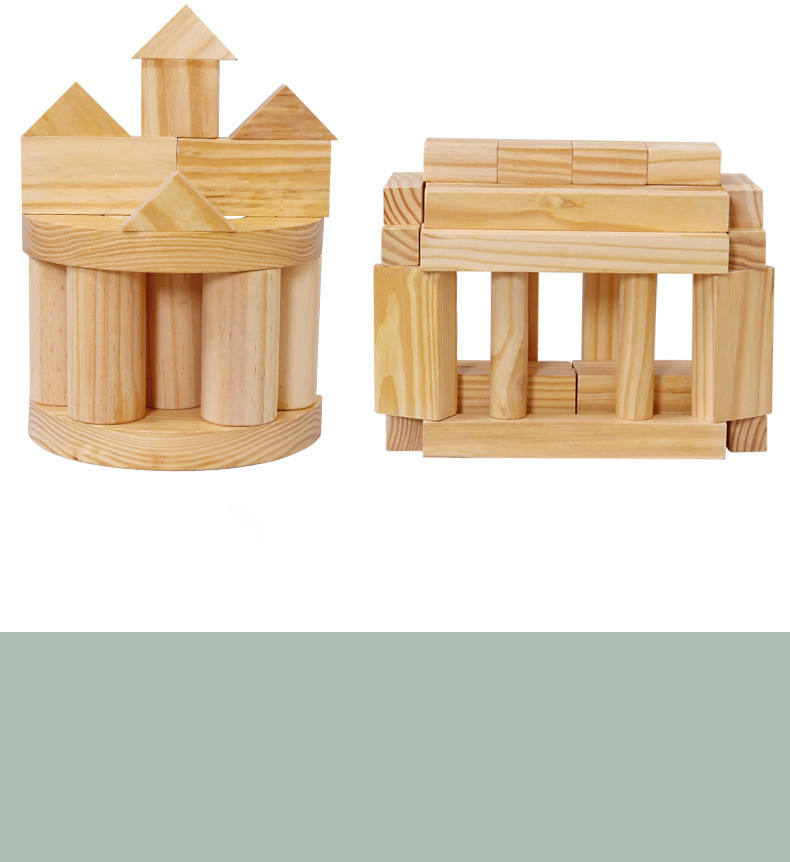 Wooden Stacking Block Toy Set Educational Wooden Blocks for Toddlers