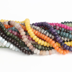 Wholesale 5 X 8mm Natural <strong>Stone</strong> Gemstone Flat Amethyst Rose Quartz Lapis Lazuli Citrine Loose <strong>Jade</strong> Beads DIY for Jewelry Making - Product Image 4